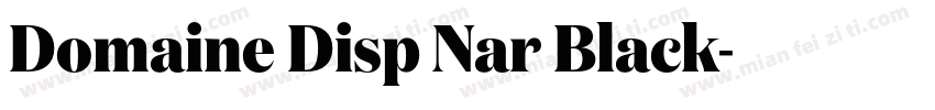 Domaine Disp Nar Black字体转换